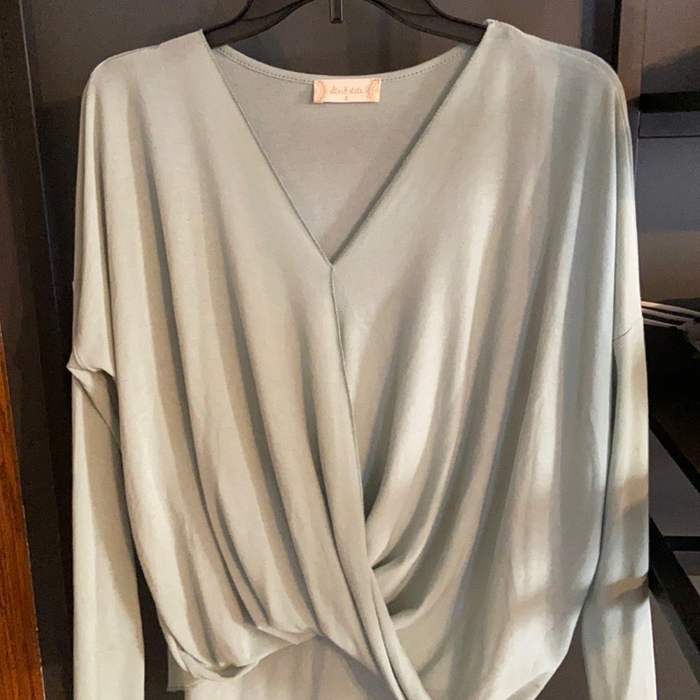 Alter’d State turquoise wrap top